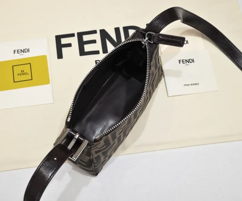 Fendi Brown Zucca Top Handle Bag 119 - Image 9