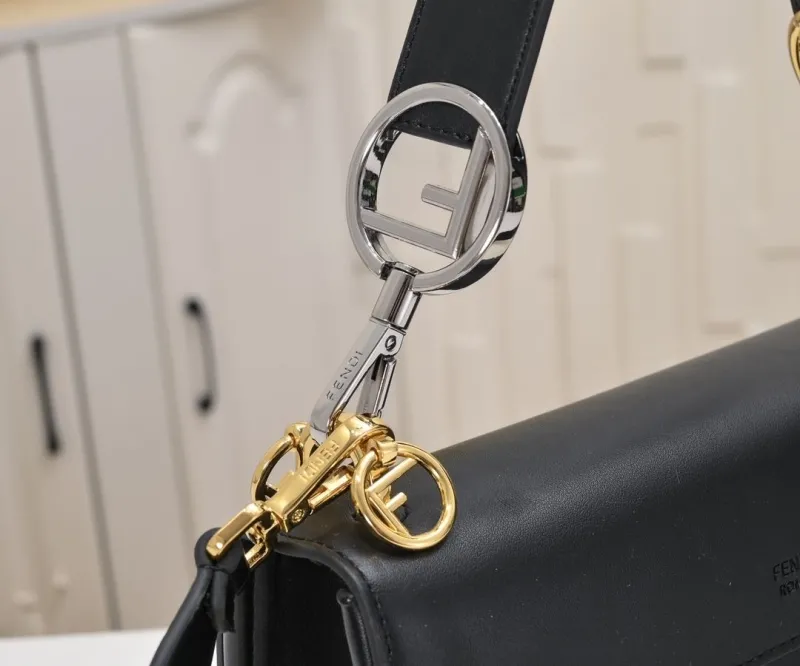 Fendi Black Top Handle Crossbody Bag - Image 3