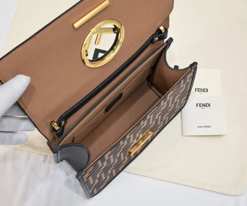 Fendi Black Top Handle Crossbody Bag - Image 9