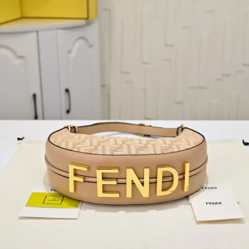 Fendi Beige Hobo Bag 138 - Image 6