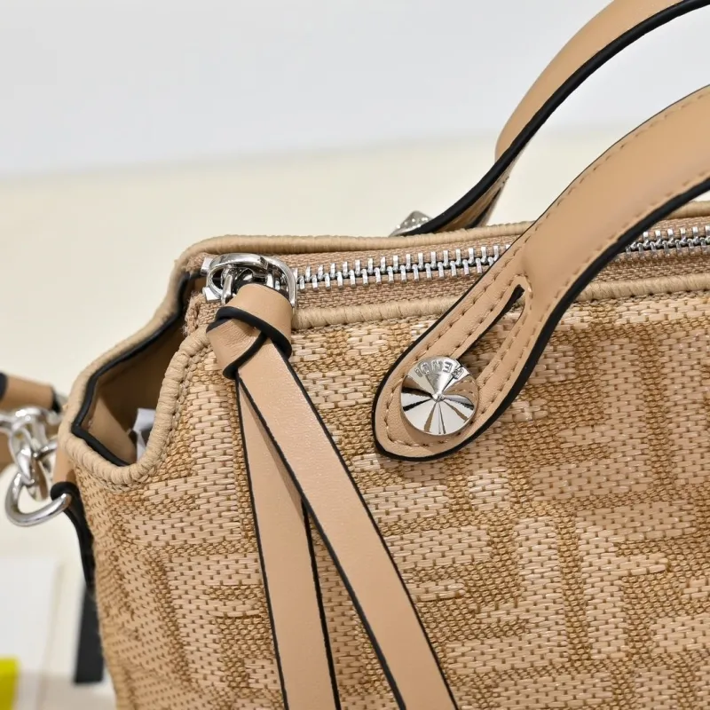 Fendi Beige FF Monogram Top Handle Crossbody Bag - Image 3