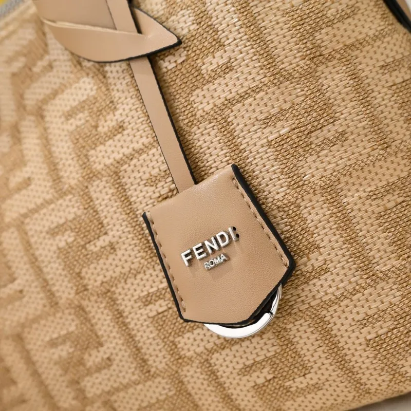Fendi Beige FF Monogram Top Handle Crossbody Bag - Image 5
