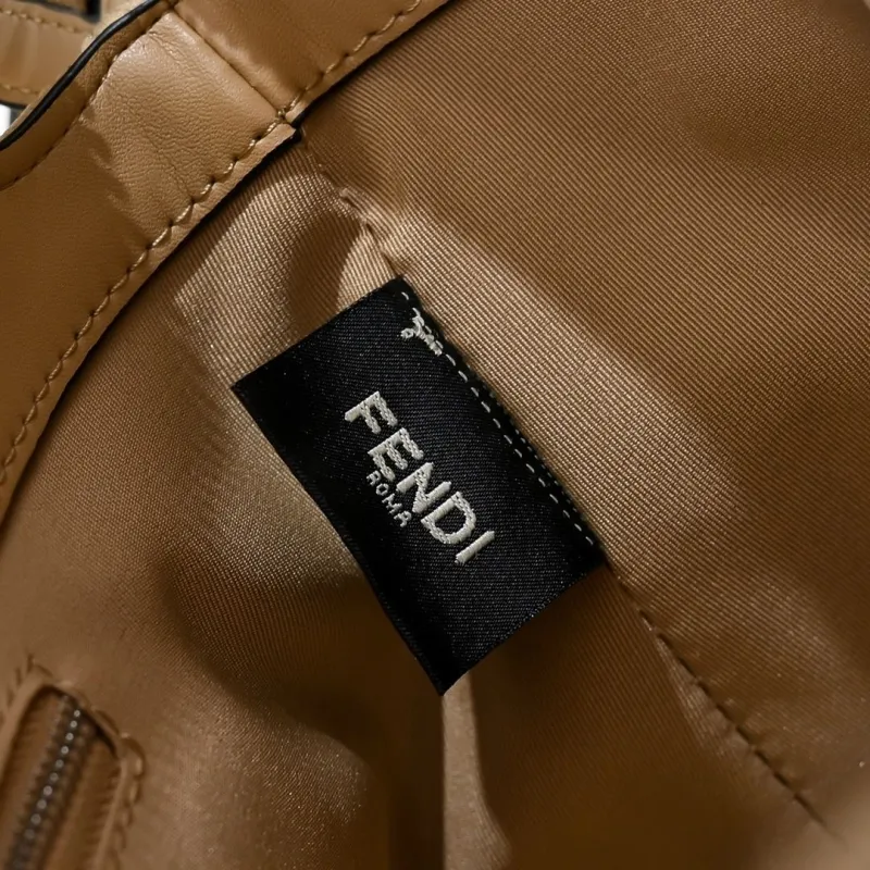Fendi Beige FF Monogram Top Handle Crossbody Bag - Image 7
