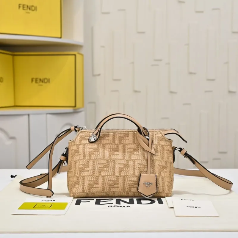 Fendi Beige Top Handle Crossbody Bag