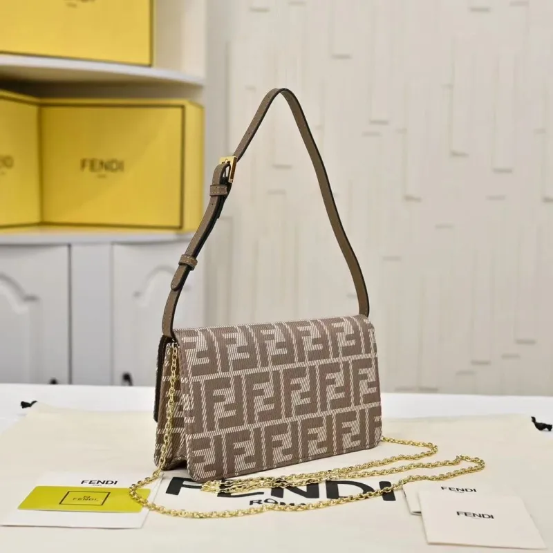 Alternative view of Fendi Brown FF Monogram Shoulder Bag