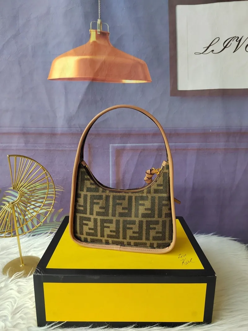 Alternative view of Fendi Brown FF Monogram Mini Hobo Bag