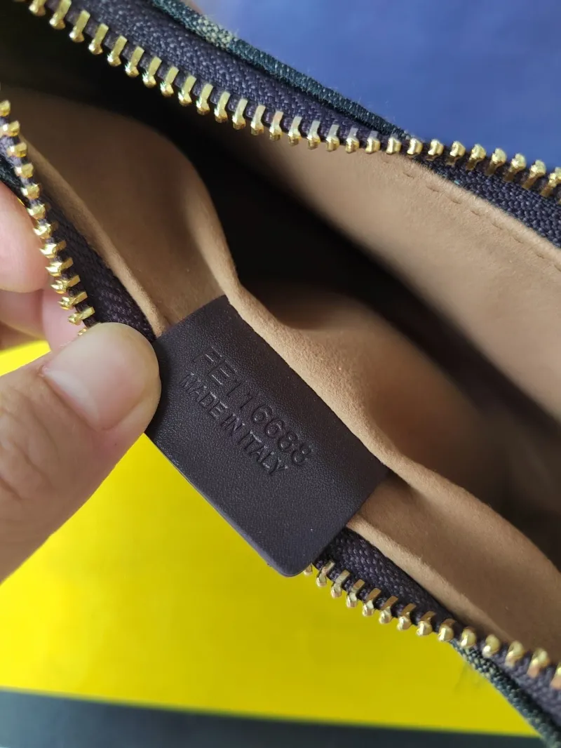 Fendi Brown FF Monogram Mini Hobo Bag - Image 9