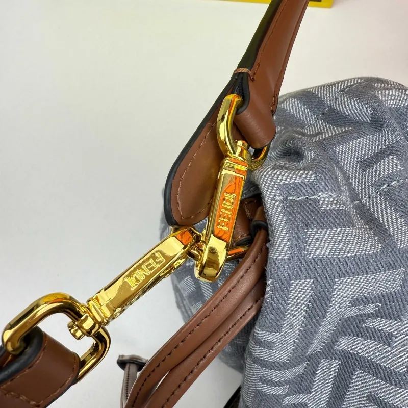 Fendi Gray Top Handle Shoulder Bag 68079 - Image 6