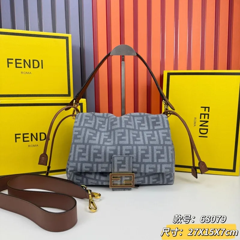 Fendi Gray Top Handle Handbag Model 68079