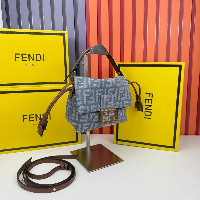 Alternative view of Fendi Gray Top Handle Crossbody Bag 68079