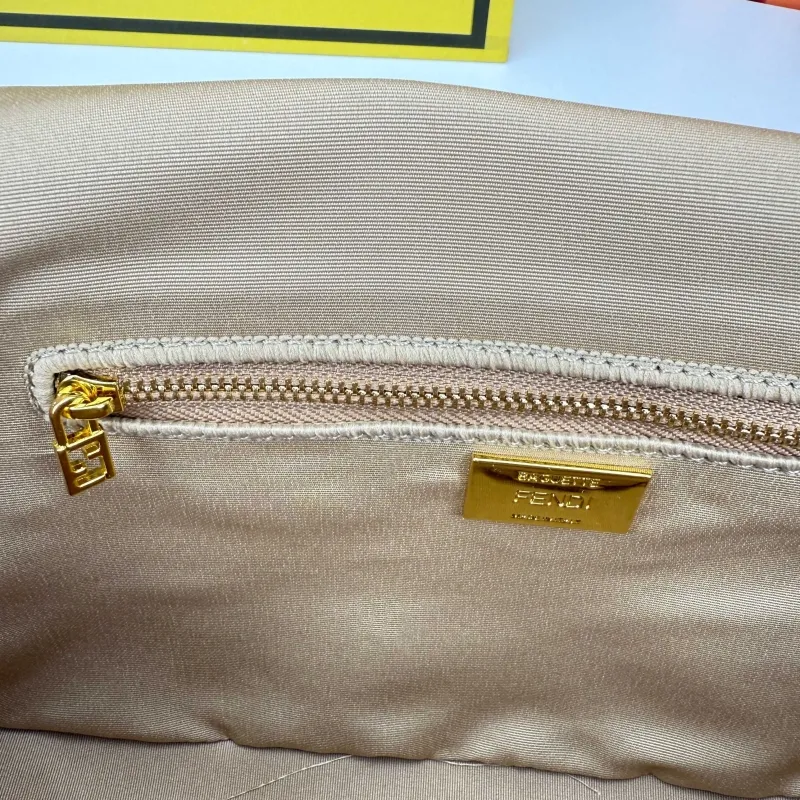 Fendi Beige Fringe Baguette Bag 0279 - Image 8