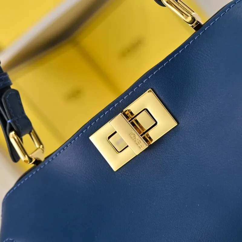 Fendi Blue Leather Shoulder Bag - Image 6