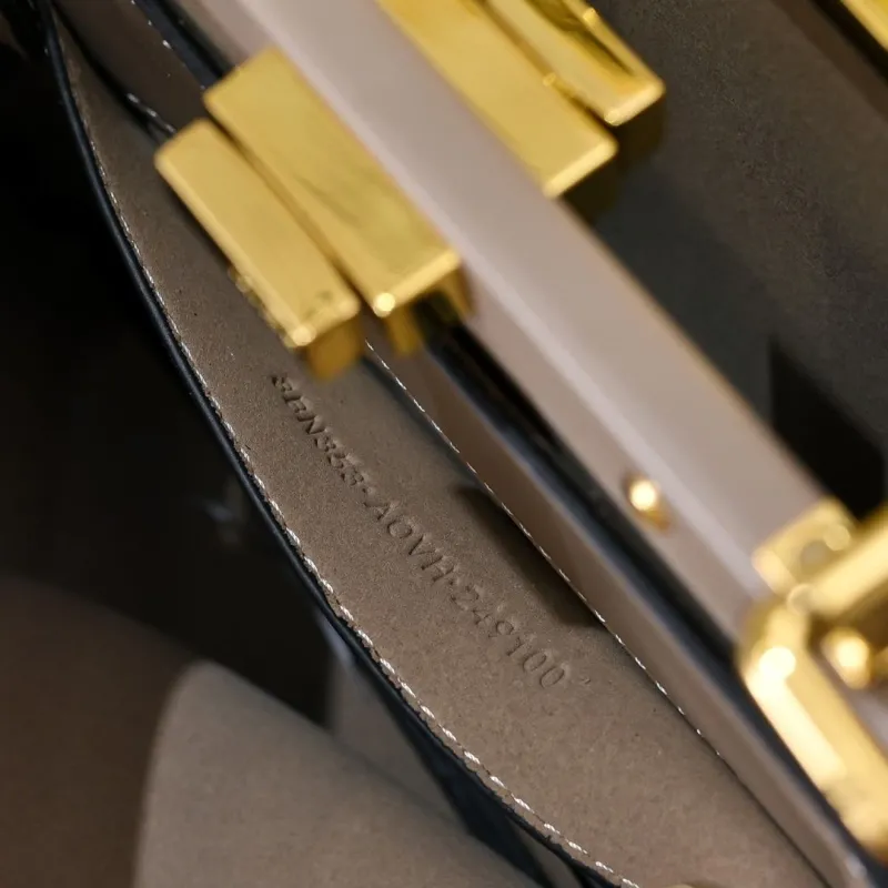 Fendi Taupe Leather Top Handle Bag - Image 7