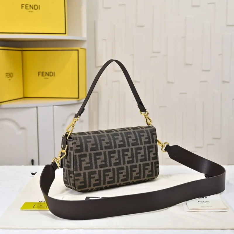Alternative view of Fendi Brown FF Monogram Top Handle Shoulder Bag
