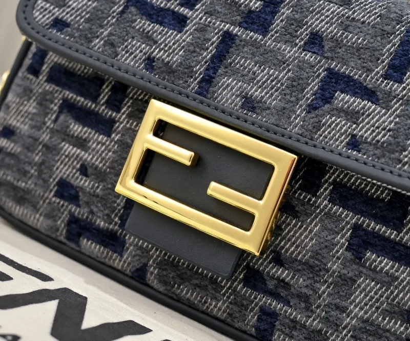 Alternative view of Fendi FF Monogram Denim Top Handle Bag