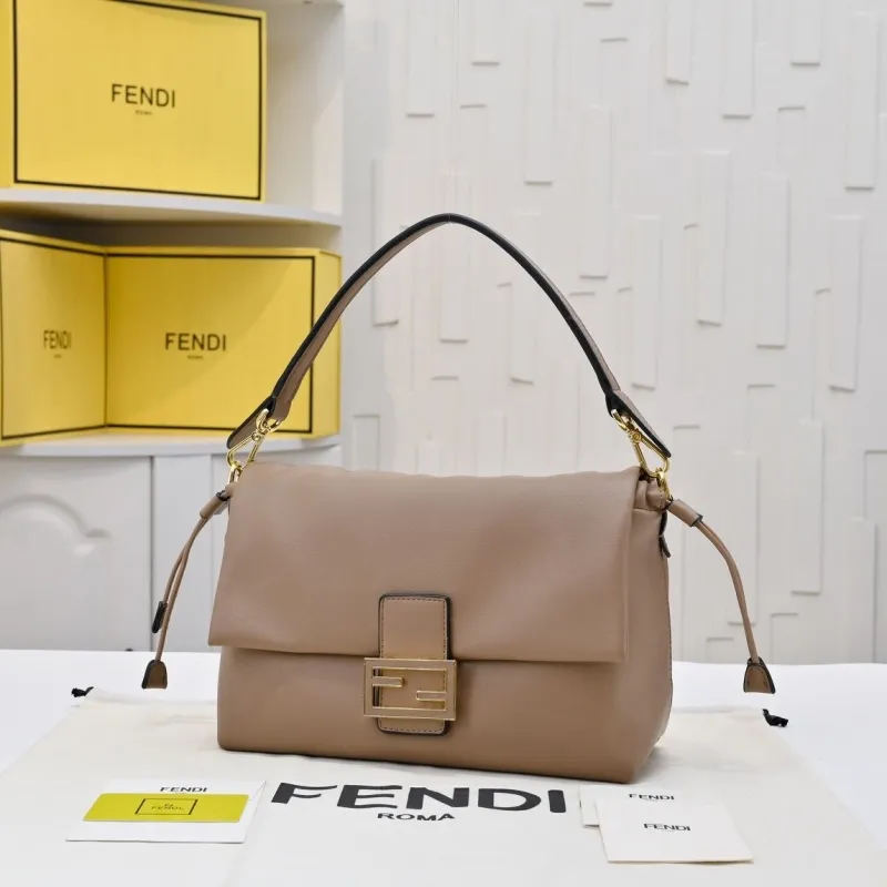 Alternative view of Fendi Beige Leather Top Handle Bag