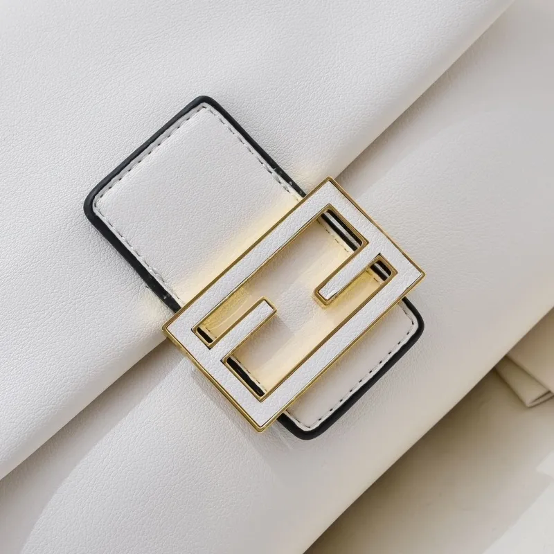 Fendi White Leather Top Handle Bag 193 - Image 4