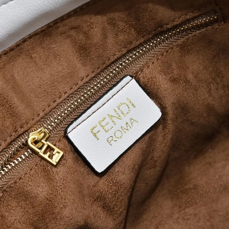 Fendi White Leather Top Handle Bag 193 - Image 8