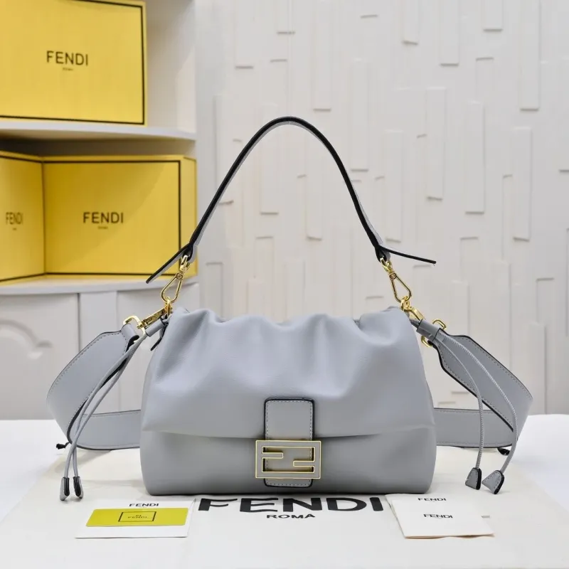 Fendi Light Gray Top Handle Bag 194