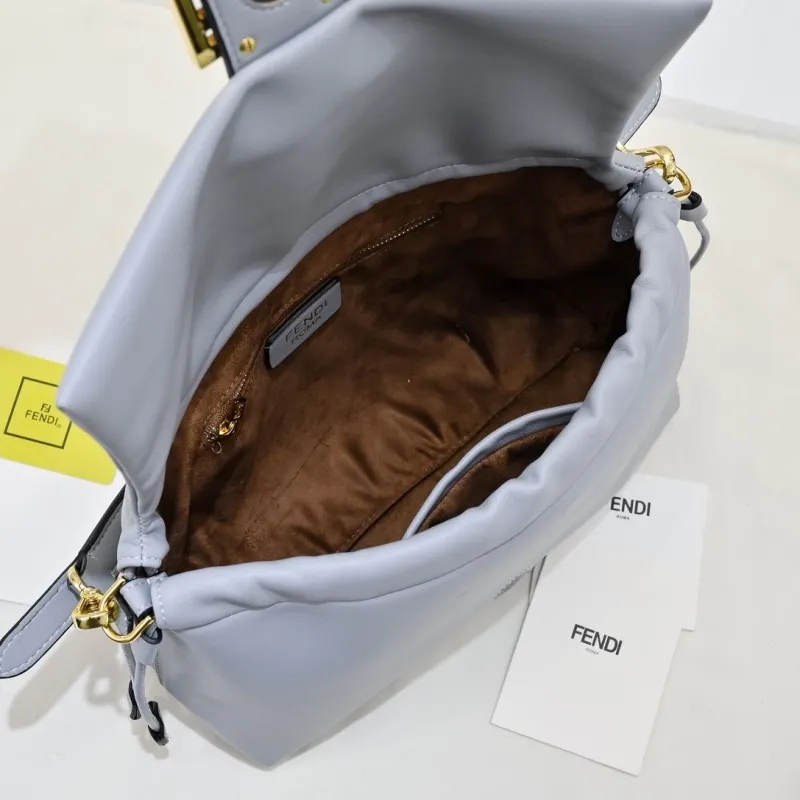 Fendi Light Gray Top Handle Bag 194 - Image 9