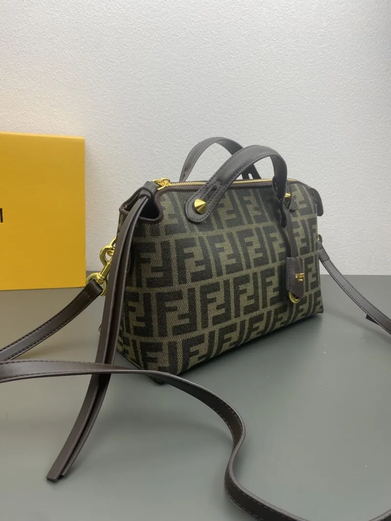Alternative view of Fendi Brown FF Monogram Top Handle Crossbody Bag 8876-1