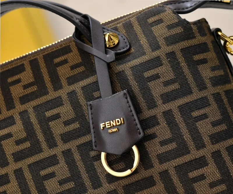Fendi Brown FF Top Handle Crossbody Bag - Image 5