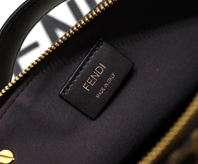 Fendi Brown FF Top Handle Crossbody Bag - Image 6