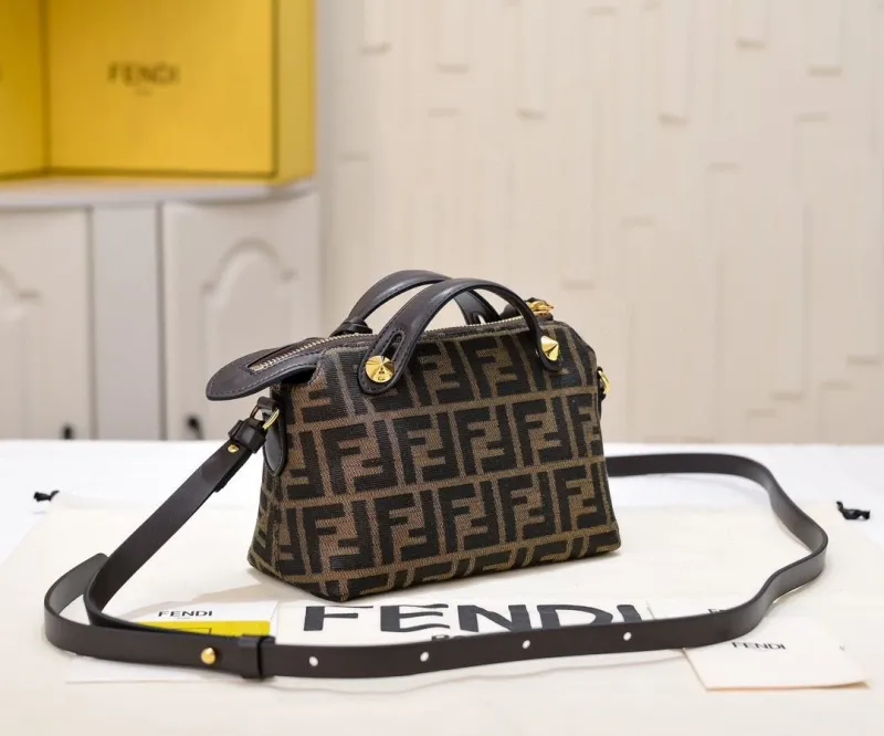Alternative view of Fendi Brown FF Monogram Top Handle Crossbody Bag
