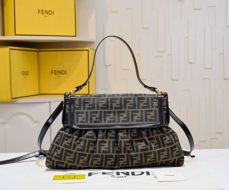 Fendi FF Monogram Top Handle Shoulder Bag