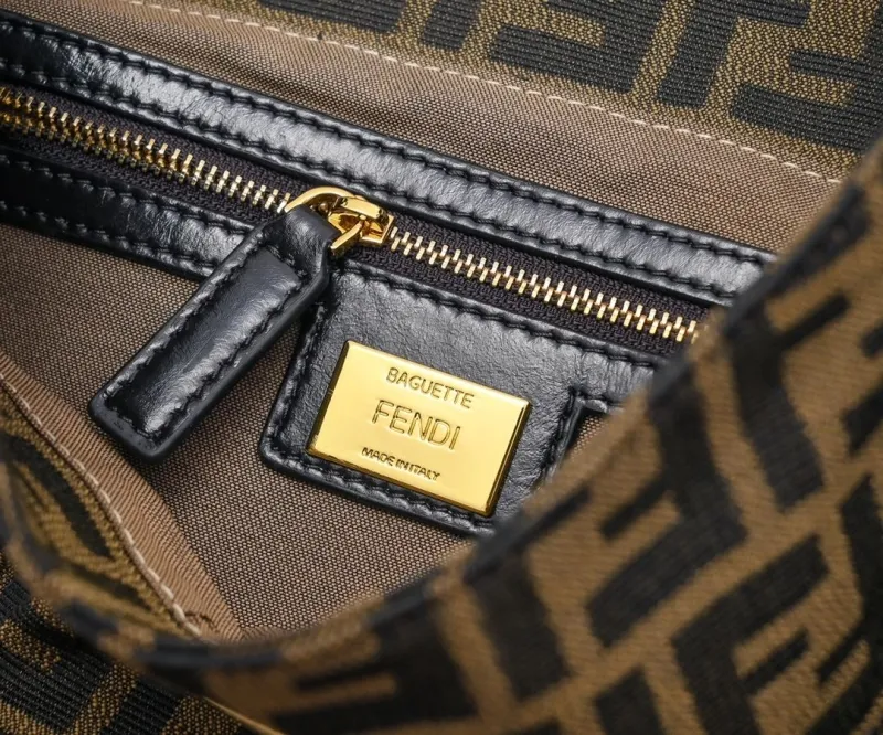 Fendi FF Monogram Top Handle Shoulder Bag - Image 6