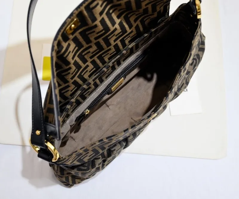 Fendi FF Monogram Top Handle Shoulder Bag - Image 9