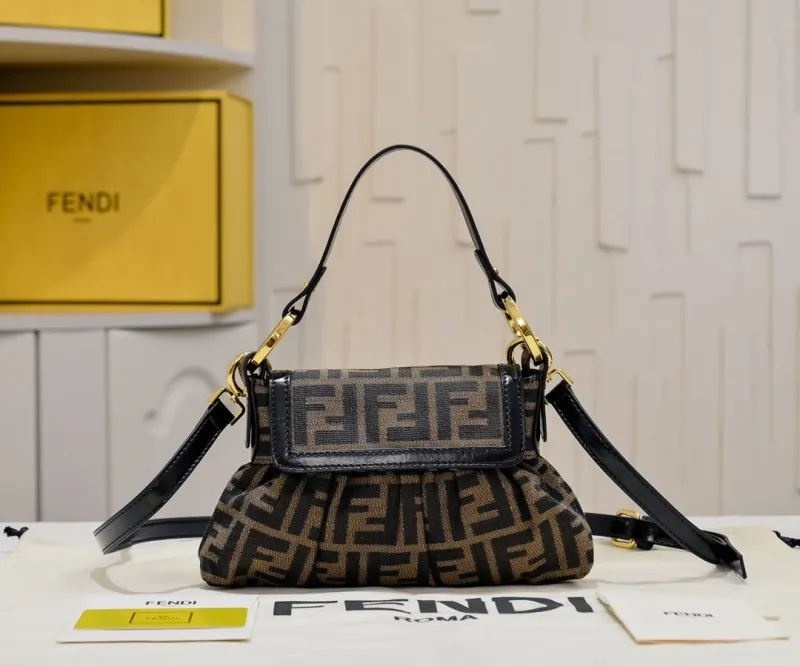 Fendi FF Monogram Top Handle Shoulder Bag