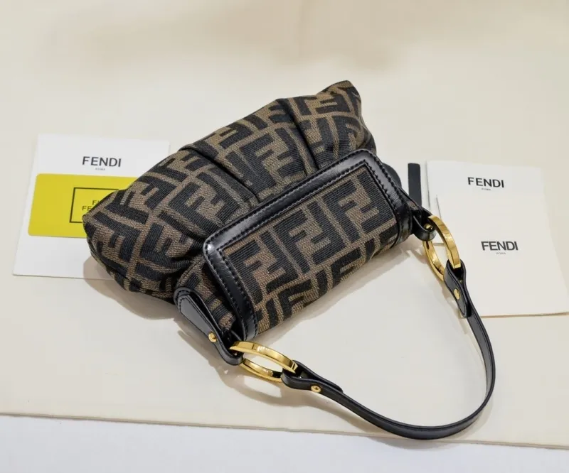Fendi FF Monogram Top Handle Shoulder Bag - Image 3