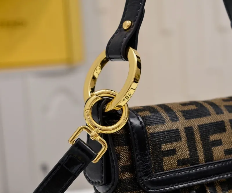 Fendi FF Monogram Top Handle Shoulder Bag - Image 4