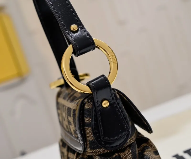 Fendi FF Monogram Top Handle Shoulder Bag - Image 5