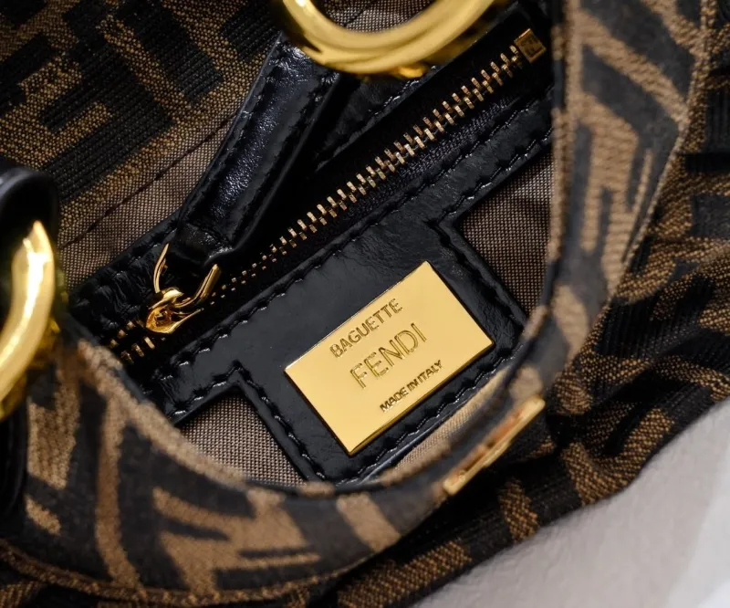 Fendi FF Monogram Top Handle Shoulder Bag - Image 8
