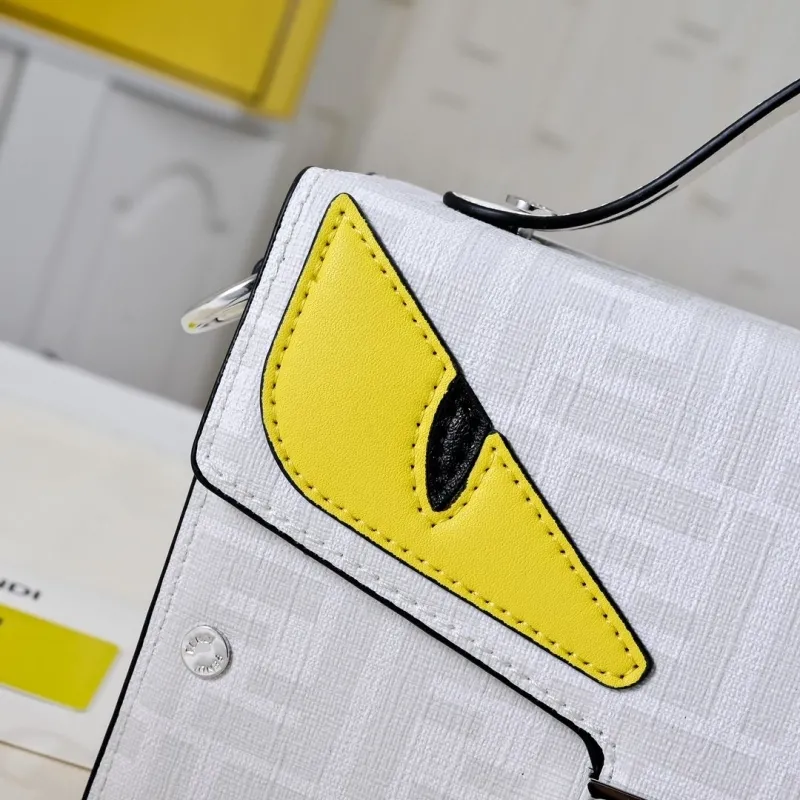 Fendi White Monster Top Handle Bag 204 - Image 5