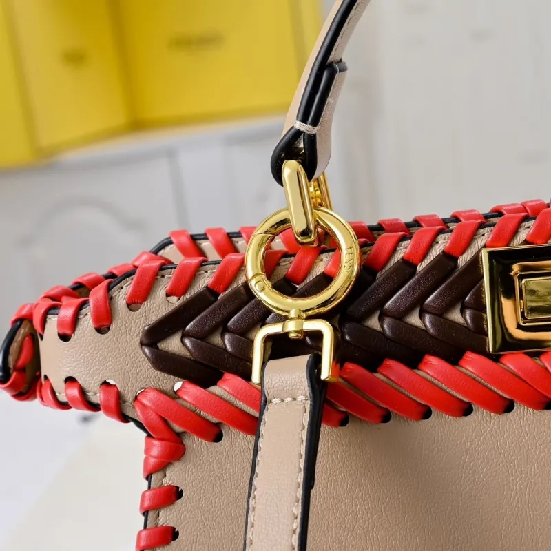 Fendi Woven Top Handle Bag 221 Multicolor - Image 3