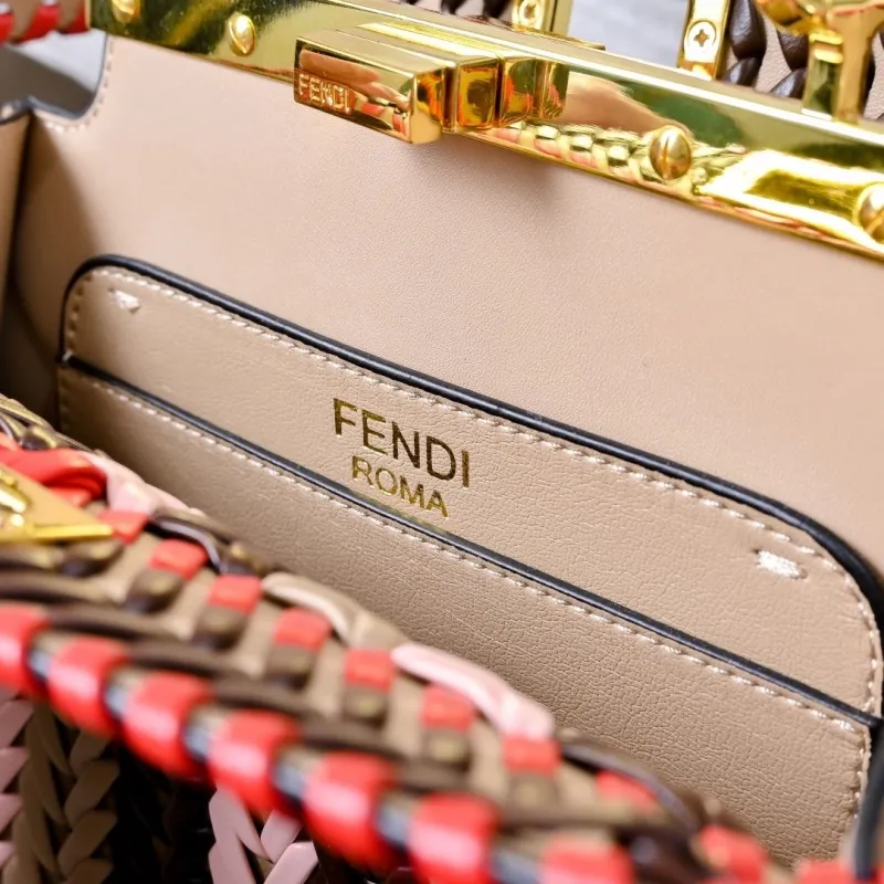 Fendi Woven Top Handle Bag 221 Multicolor - Image 8