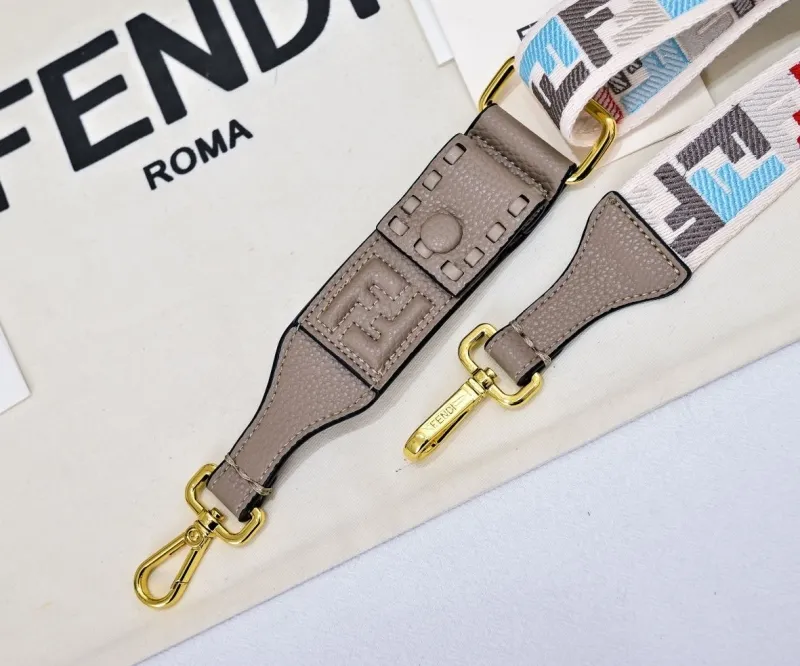 Fendi Taupe Top Handle Leather Bag - Image 6