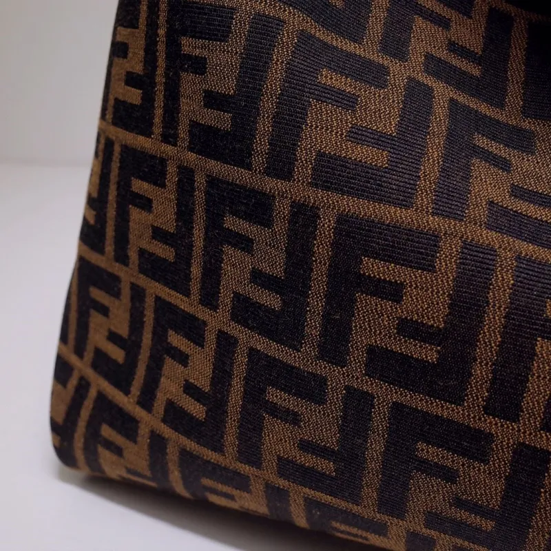 Fendi Brown Yellow Hobo Shoulder Bag 352 - Image 5