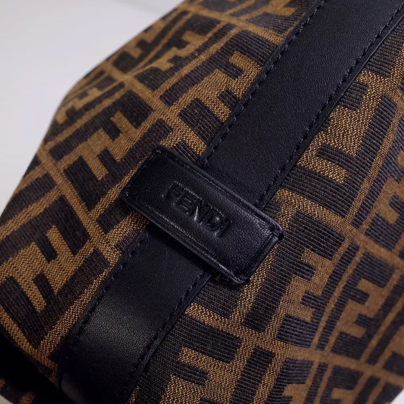 Fendi Brown Yellow Hobo Shoulder Bag 352 - Image 7