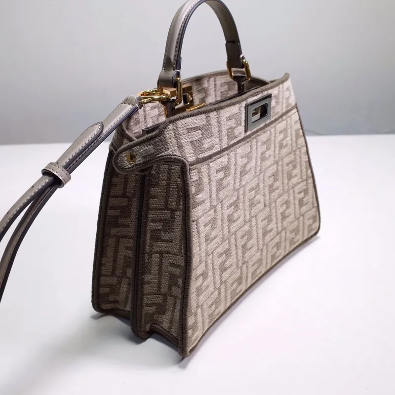 Fendi Beige Top Handle Bag 421 - Image 4