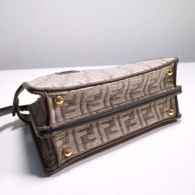 Fendi Beige Top Handle Bag 421 - Image 5