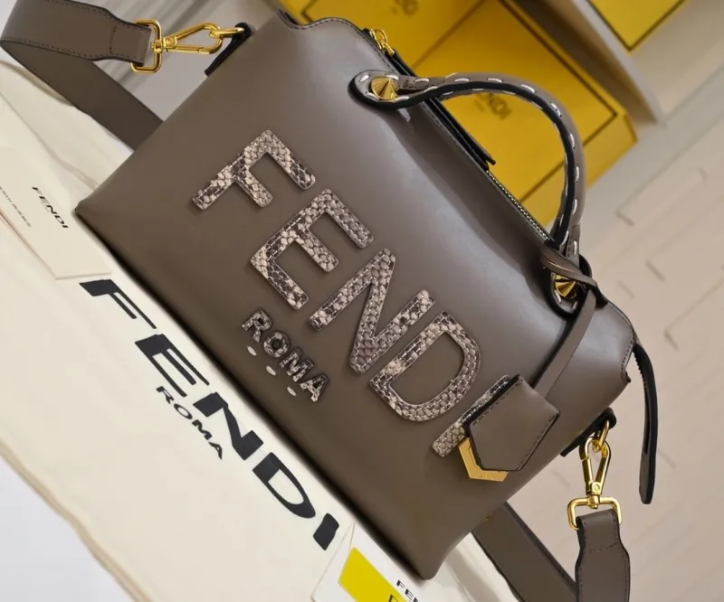 Alternative view of Fendi Taupe Top Handle Crossbody Bag 467