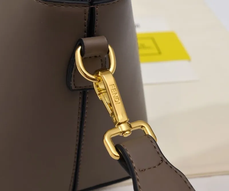 Fendi Taupe Top Handle Crossbody Bag 467 - Image 5