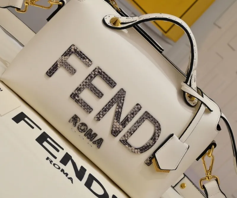 Alternative view of Fendi Roma White Top Handle Crossbody Bag