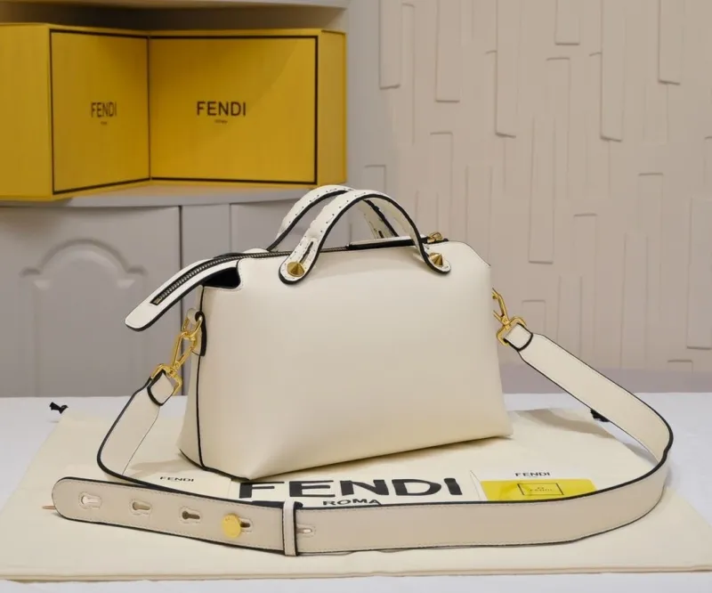 Fendi Roma White Top Handle Crossbody Bag - Image 3