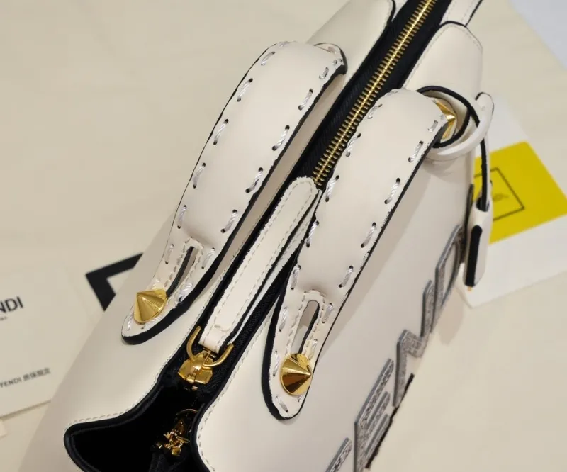 Fendi Roma White Top Handle Crossbody Bag - Image 5