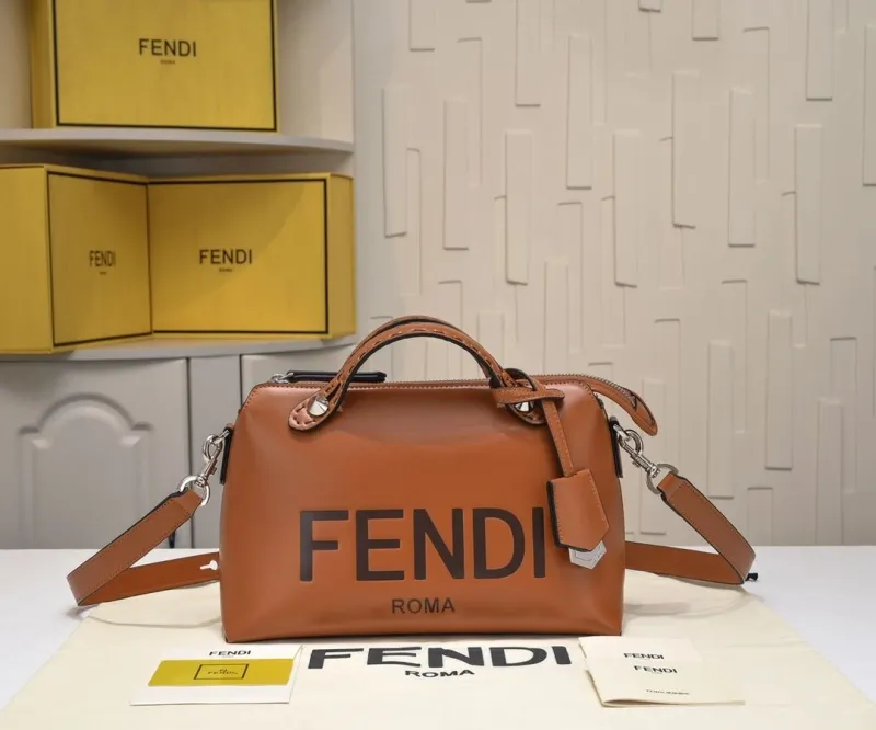Fendi Roma Brown Top Handle Crossbody Bag 471